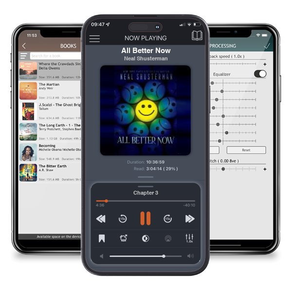 Download fo free audiobook All Better Now by Neal Shusterman and listen anywhere on your iOS devices in the ListenBook app.