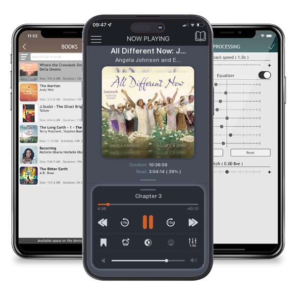Download fo free audiobook All Different Now: Juneteenth, the First Day of Freedom by Angela Johnson and E. B. Lewis and listen anywhere on your iOS devices in the ListenBook app.