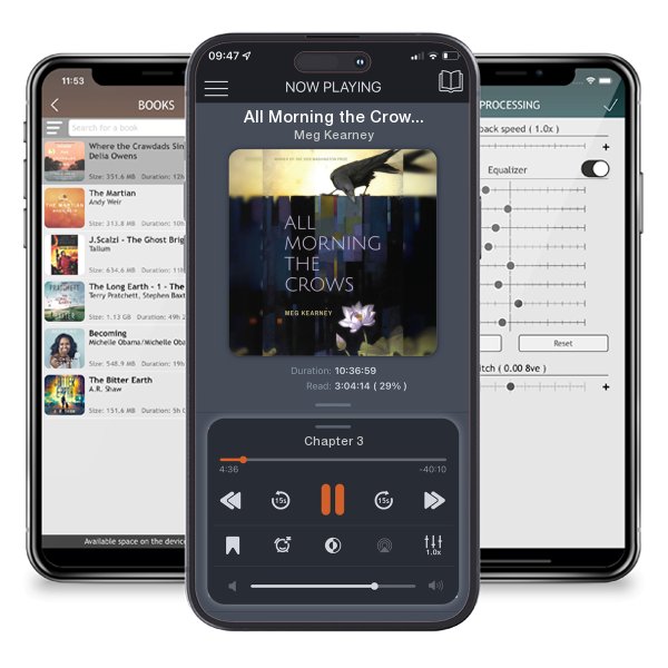 Download fo free audiobook All Morning the Crows by Meg Kearney and listen anywhere on your iOS devices in the ListenBook app.