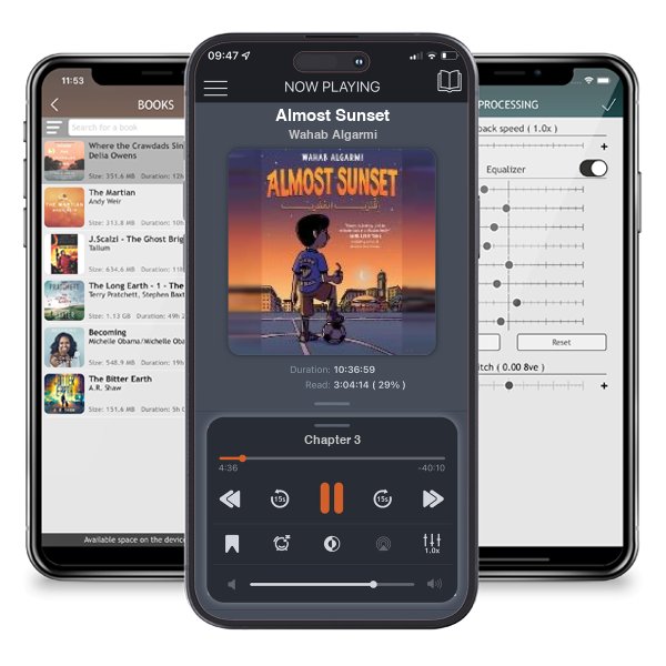 Download fo free audiobook Almost Sunset by Wahab Algarmi and listen anywhere on your iOS devices in the ListenBook app.