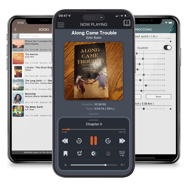 Download fo free audiobook Along Came Trouble by Erin Kern and listen anywhere on your iOS devices in the ListenBook app.