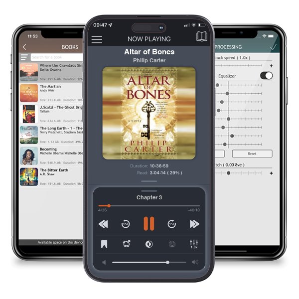 Download fo free audiobook Altar of Bones by Philip Carter and listen anywhere on your iOS devices in the ListenBook app.