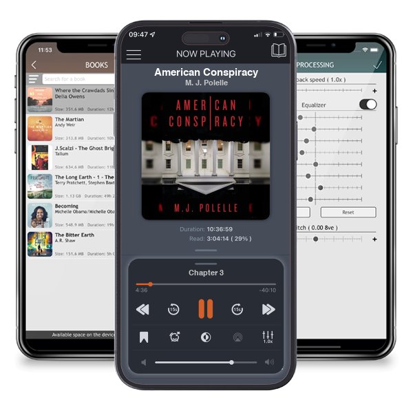 Download fo free audiobook American Conspiracy by M. J. Polelle and listen anywhere on your iOS devices in the ListenBook app.