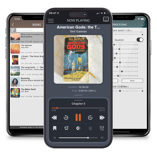 Download fo free audiobook American Gods: the Tenth Anniversary Edition by Neil Gaiman and listen anywhere on your iOS devices in the ListenBook app.