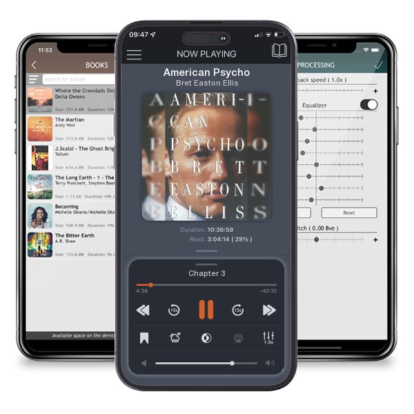 Download fo free audiobook American Psycho by Bret Easton Ellis and listen anywhere on your iOS devices in the ListenBook app.
