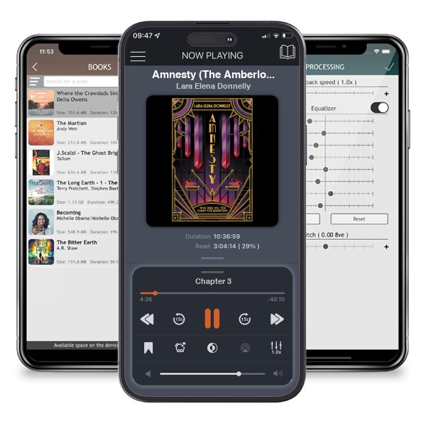 Download fo free audiobook Amnesty (The Amberlough Dossier, #3) by Lara Elena Donnelly and listen anywhere on your iOS devices in the ListenBook app.