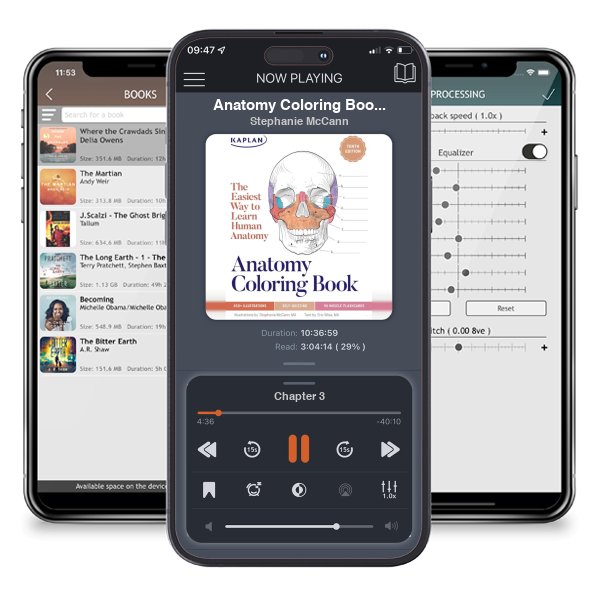 Download fo free audiobook Anatomy Coloring Book with 450+ Realistic Medical Illustrations with Quizzes for Each (Kaplan Test Prep) by Stephanie McCann and listen anywhere on your iOS devices in the ListenBook app.