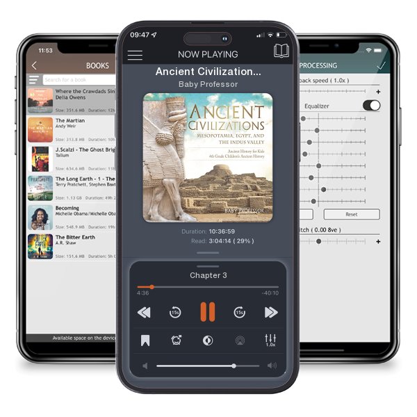 Download fo free audiobook Ancient Civilizations - Mesopotamia, Egypt, and the Indus Valley by Baby Professor and listen anywhere on your iOS devices in the ListenBook app.