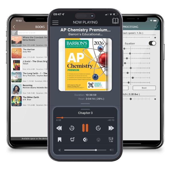 Download fo free audiobook AP Chemistry Premium, 2026: Prep Book with 6 Practice Tests + Comprehensive Review + Online Practice by Barron\'s Educational Series and listen anywhere on your iOS devices in the ListenBook app.