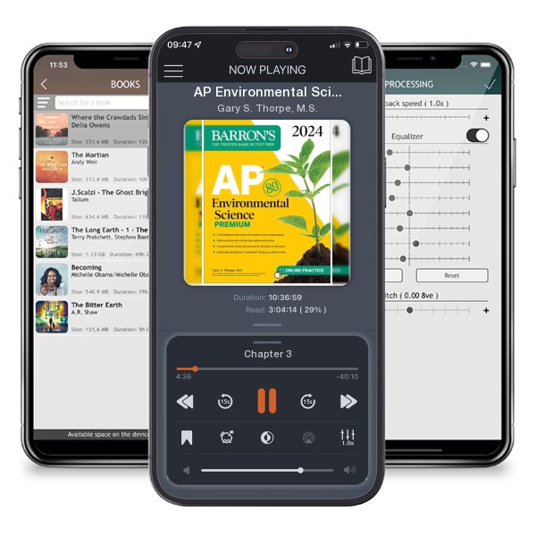 Download fo free audiobook AP Environmental Science Premium, 2024: 5 Practice Tests + Comprehensive Review + Online Practice (Barron's AP Prep) by Gary S. Thorpe, M.S. and listen anywhere on your iOS devices in the ListenBook app.