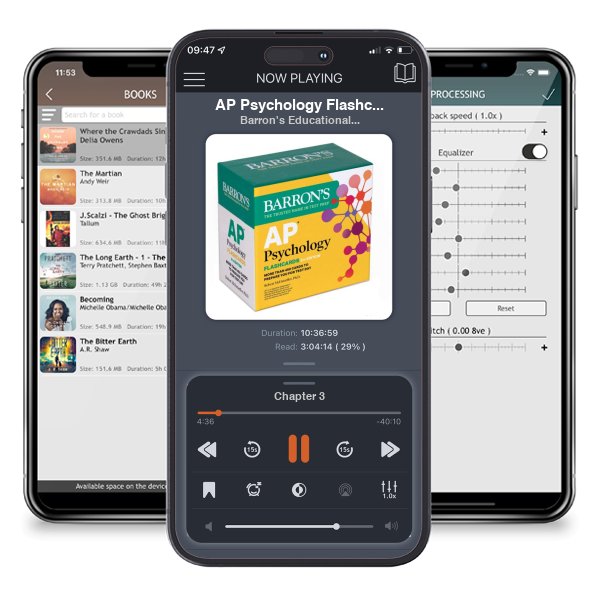 Download fo free audiobook AP Psychology Flashcards, Sixth Edition: Up-to-Date Review by Barron\'s Educational Series and listen anywhere on your iOS devices in the ListenBook app.