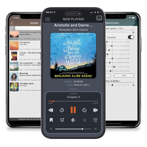 Download fo free audiobook Aristotle and Dante Dive into the Waters of the World by Benjamin Alire Saenz and listen anywhere on your iOS devices in the ListenBook app.
