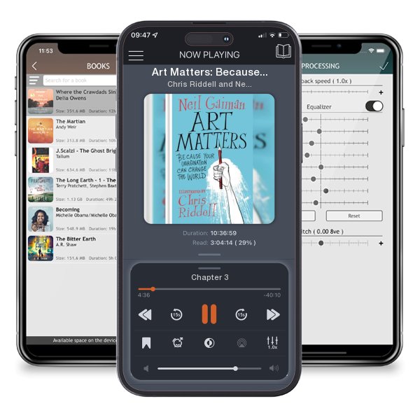 Download fo free audiobook Art Matters: Because Your Imagination Can Change the World by Chris Riddell and Neil Gaiman and listen anywhere on your iOS devices in the ListenBook app.