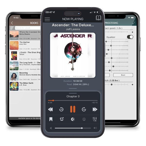 Download fo free audiobook Ascender: The Deluxe Edition by Jeff Lemire and listen anywhere on your iOS devices in the ListenBook app.