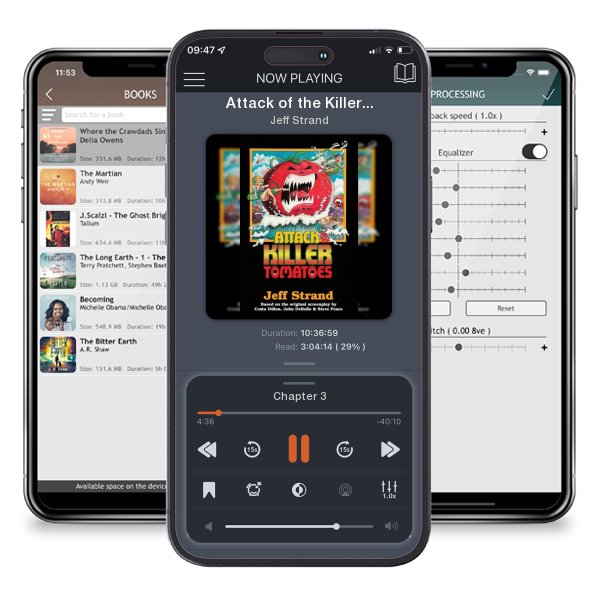 Download fo free audiobook Attack of the Killer Tomatoes: The Novelization by Jeff Strand and listen anywhere on your iOS devices in the ListenBook app.