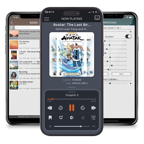 Download fo free audiobook Avatar: The Last Airbender--North and South Omnibus by Gene Luen Yang and Gurihiru and listen anywhere on your iOS devices in the ListenBook app.