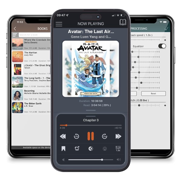 Download fo free audiobook Avatar: The Last Airbender--North and South Omnibus by Gene Luen Yang and Gurihiru and listen anywhere on your iOS devices in the ListenBook app.