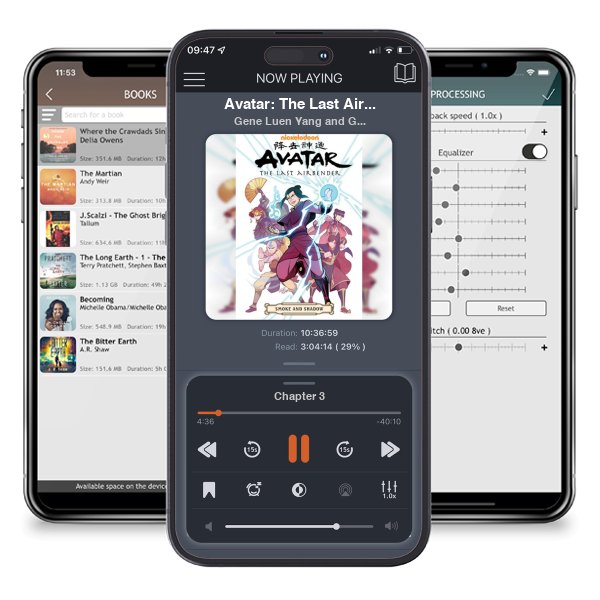 Download fo free audiobook Avatar: The Last Airbender--Smoke and Shadow Omnibus by Gene Luen Yang and Gurihiru and listen anywhere on your iOS devices in the ListenBook app.