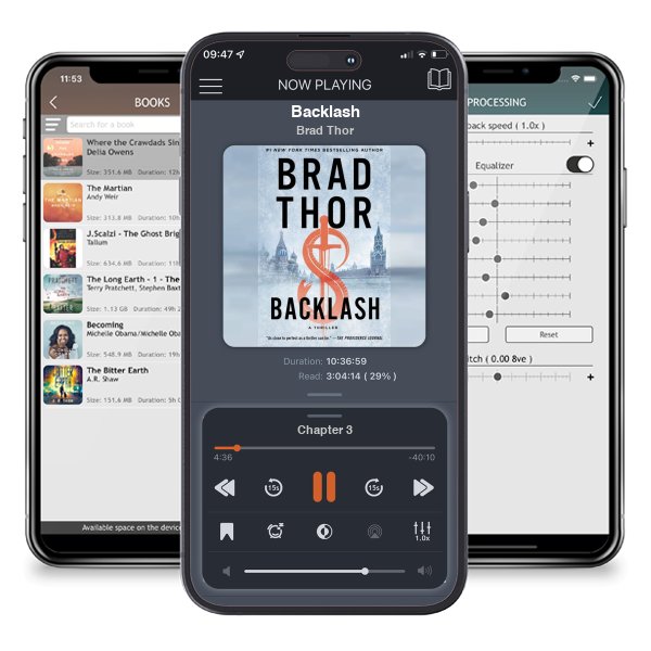 Download fo free audiobook Backlash by Brad Thor and listen anywhere on your iOS devices in the ListenBook app.