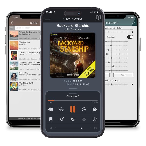 Download fo free audiobook Backyard Starship by J.N. Chaney and listen anywhere on your iOS devices in the ListenBook app.