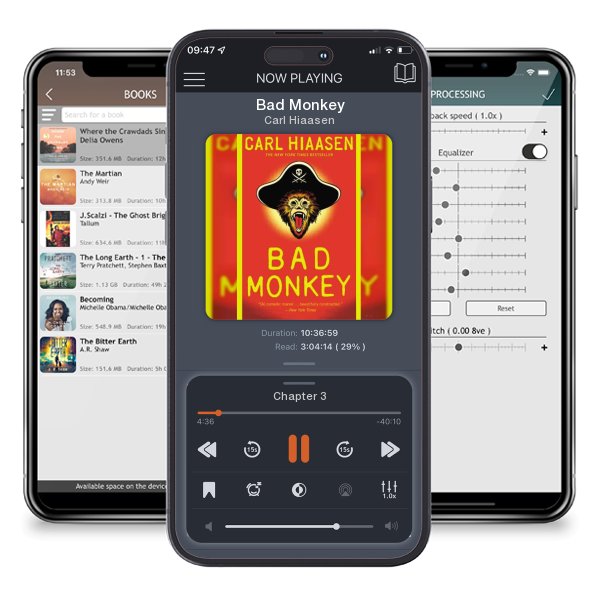 Download fo free audiobook Bad Monkey by Carl Hiaasen and listen anywhere on your iOS devices in the ListenBook app.