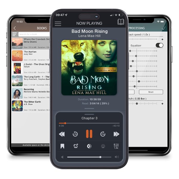 Download fo free audiobook Bad Moon Rising by Lena Mae Hill and listen anywhere on your iOS devices in the ListenBook app.