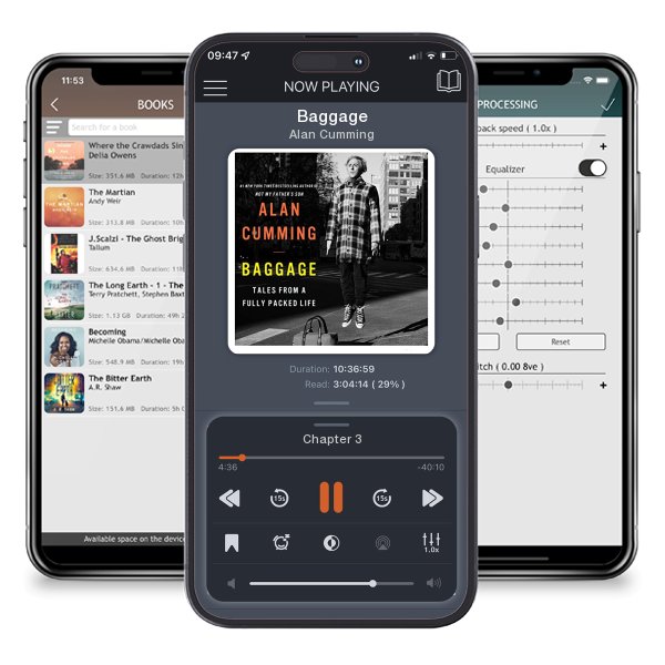 Download fo free audiobook Baggage by Alan Cumming and listen anywhere on your iOS devices in the ListenBook app.