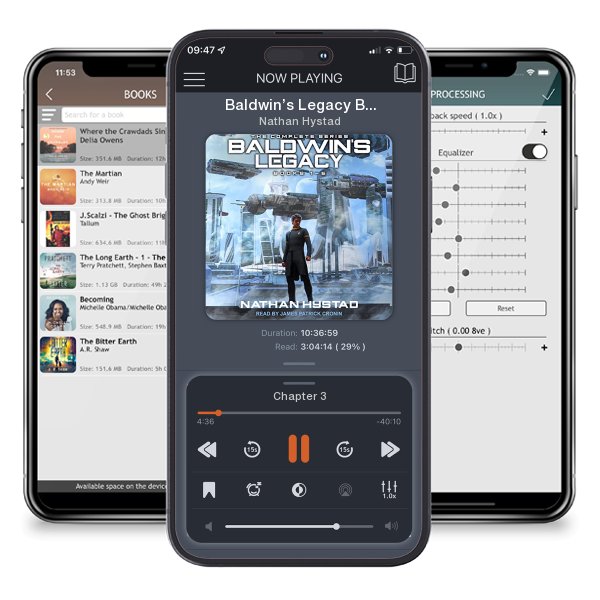 Download fo free audiobook Baldwin’s Legacy Boxed Set by Nathan Hystad and listen anywhere on your iOS devices in the ListenBook app.