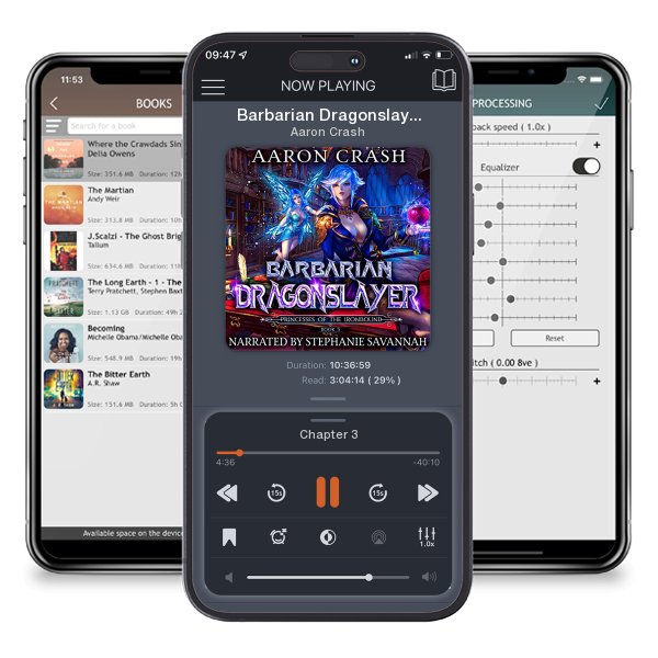 Download fo free audiobook Barbarian Dragonslayer by Aaron Crash and listen anywhere on your iOS devices in the ListenBook app.