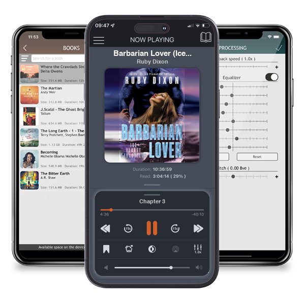 Download fo free audiobook Barbarian Lover (Ice Planet Barbarians Book 3) by Ruby Dixon and listen anywhere on your iOS devices in the ListenBook app.