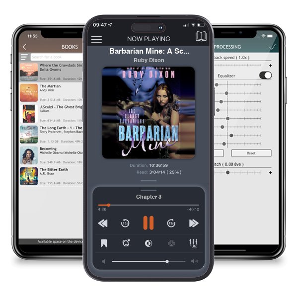Download fo free audiobook Barbarian Mine: A SciFi Alien Romance (Ice Planet Barbarians Book 4) by Ruby Dixon and listen anywhere on your iOS devices in the ListenBook app.