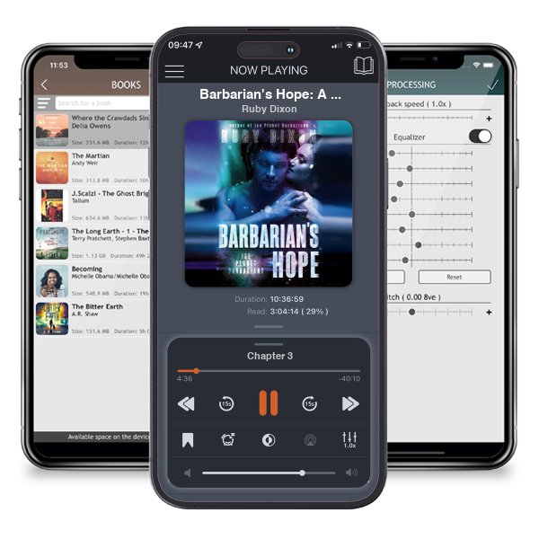 Download fo free audiobook Barbarian\'s Hope: A SciFi Alien Romance (Ice Planet Barbarians Book 10) by Ruby Dixon and listen anywhere on your iOS devices in the ListenBook app.