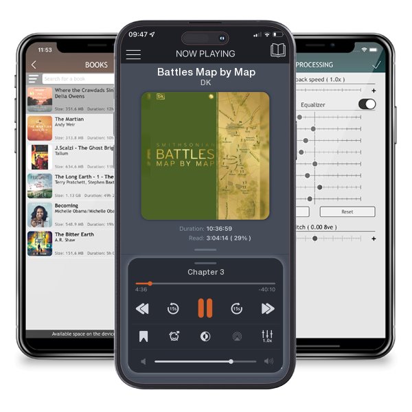 Download fo free audiobook Battles Map by Map by DK and listen anywhere on your iOS devices in the ListenBook app.