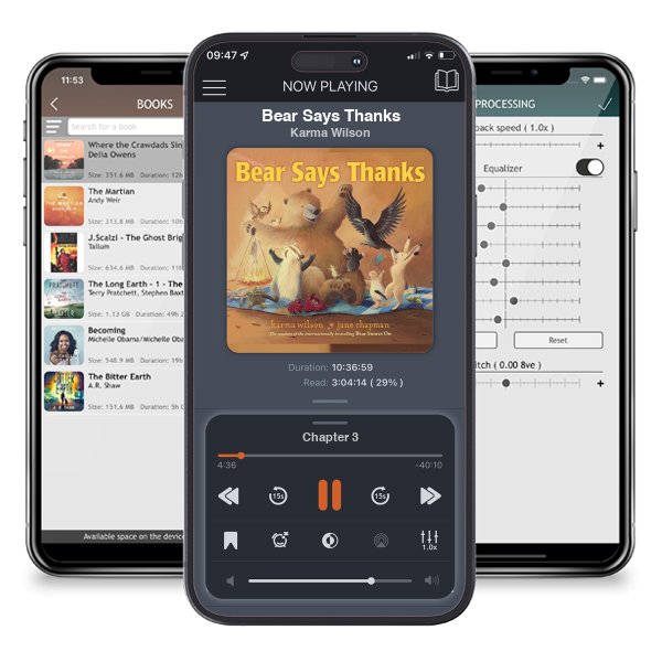 Download fo free audiobook Bear Says Thanks by Karma Wilson and listen anywhere on your iOS devices in the ListenBook app.