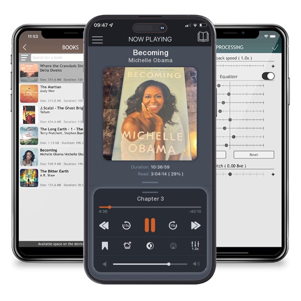 Download fo free audiobook Becoming by Michelle Obama and listen anywhere on your iOS devices in the ListenBook app.