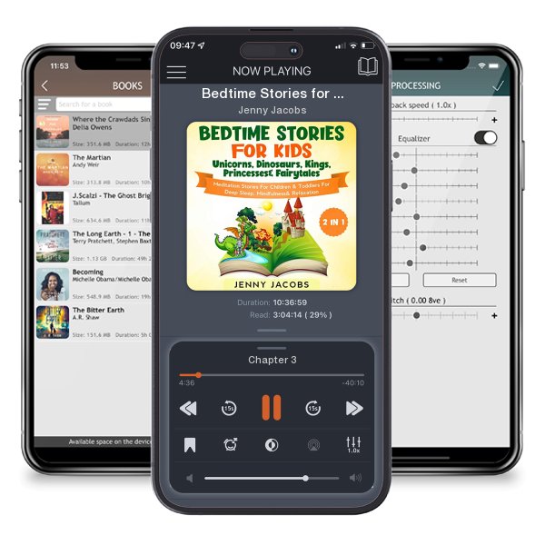 Download fo free audiobook Bedtime Stories for Kids: Unicorns, Dinosaurs, Kings, Princesses & Fairy Tales (2 in 1) by Jenny Jacobs and listen anywhere on your iOS devices in the ListenBook app.