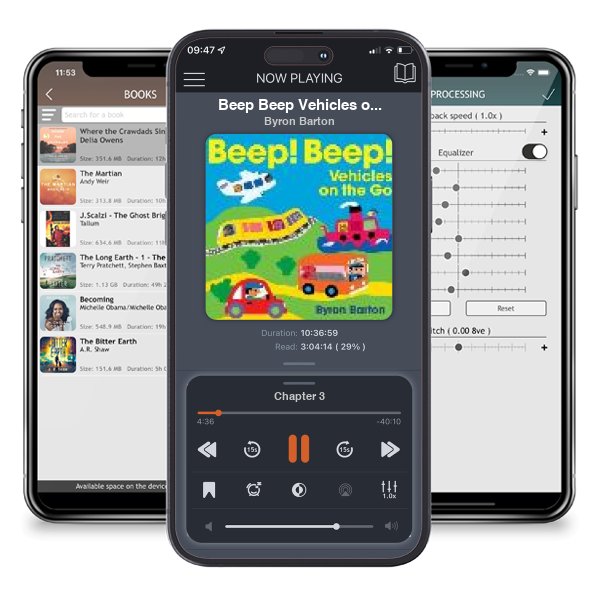 Download fo free audiobook Beep Beep Vehicles on the Go by Byron Barton and listen anywhere on your iOS devices in the ListenBook app.