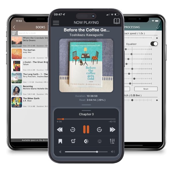 Download fo free audiobook Before the Coffee Gets Cold by Toshikazu Kawaguchi and listen anywhere on your iOS devices in the ListenBook app.