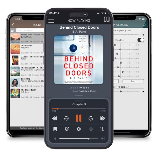 Download fo free audiobook Behind Closed Doors by B.A. Paris and listen anywhere on your iOS devices in the ListenBook app.