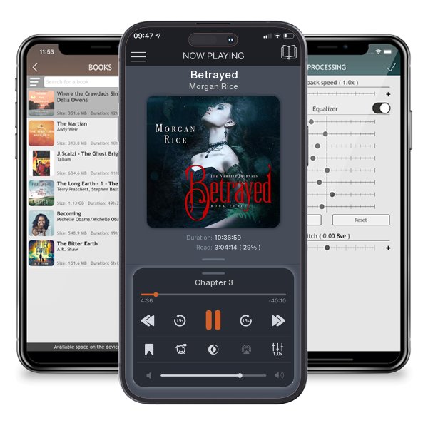 Download fo free audiobook Betrayed by Morgan Rice and listen anywhere on your iOS devices in the ListenBook app.