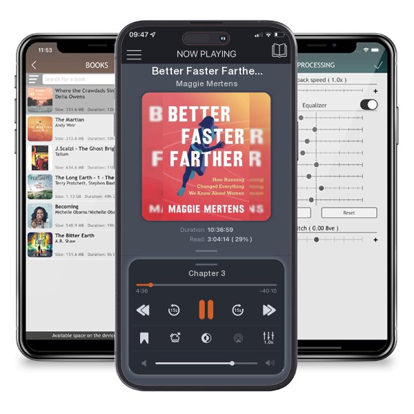 Download fo free audiobook Better Faster Farther: How Running Changed Everything We Know... by Maggie Mertens and listen anywhere on your iOS devices in the ListenBook app.