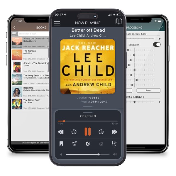 Download fo free audiobook Better off Dead by Lee Child, Andrew Child and listen anywhere on your iOS devices in the ListenBook app.