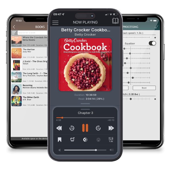 Download fo free audiobook Betty Crocker Cookbook, 12th Edition: Everything You Need to Know to Cook from Scratch by Betty Crocker and listen anywhere on your iOS devices in the ListenBook app.