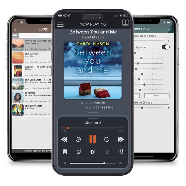 Download fo free audiobook Between You and Me by Carol Mason and listen anywhere on your iOS devices in the ListenBook app.