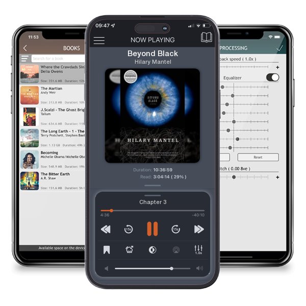 Download fo free audiobook Beyond Black by Hilary Mantel and listen anywhere on your iOS devices in the ListenBook app.