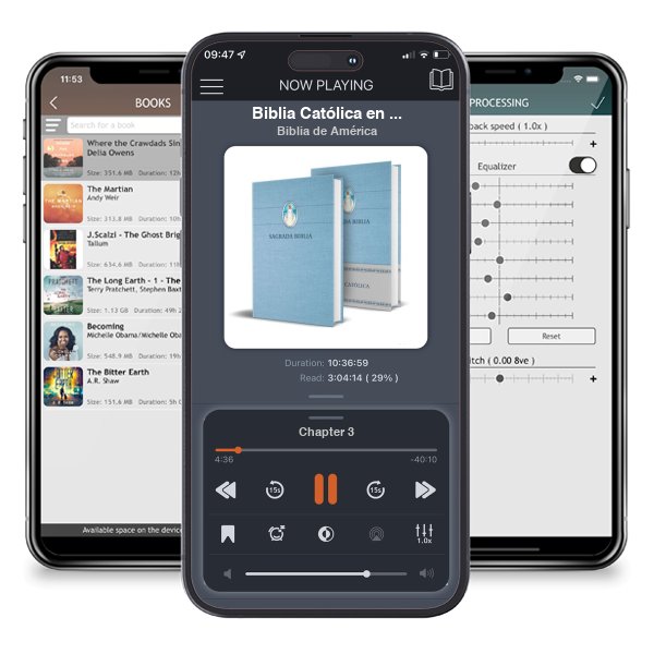 Descargar audiolibro gratis Biblia Católica en español. Tapa dura azul, con Virgen Milagrosa en cubierta / Catholic Bible. Spanish-Language, Hardcover, Blue, Compact by Biblia de América y escuchar en cualquier lugar en sus dispositivos iOS en la aplicación ListenBook.