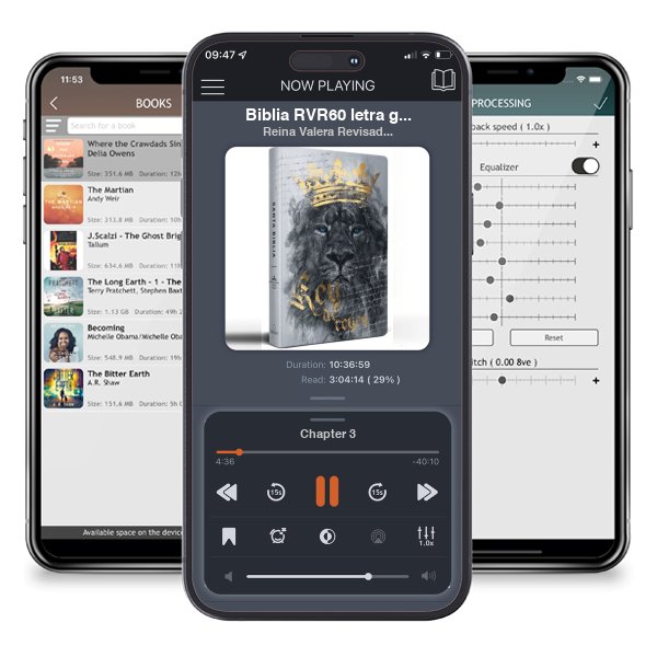 Descargar audiolibro gratis Biblia RVR60 letra grande tamaño manual, tapa dura León Rey de Reyes / Spanish B ible RVR60 Handy Size Large Print Hardcover Lion King of Kings by Reina Valera Revisada 1960 y escuchar en cualquier lugar en sus dispositivos iOS en la aplicación ListenBook.