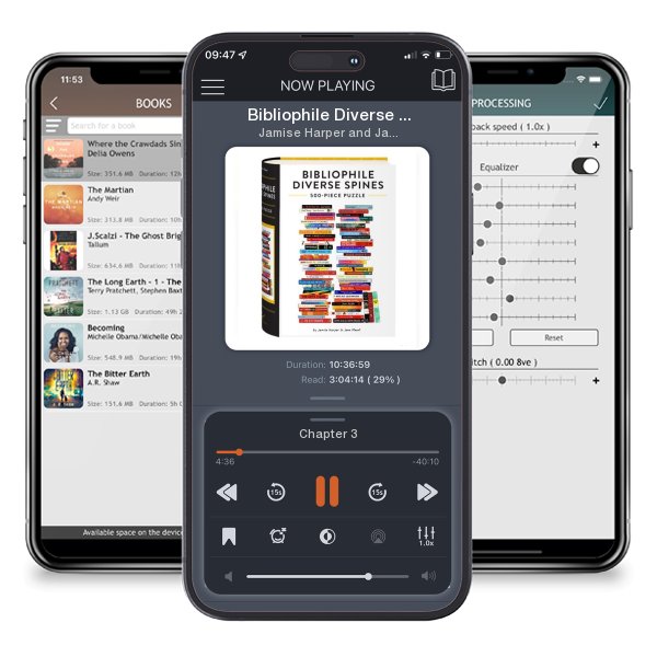 Download fo free audiobook Bibliophile Diverse Spines 500-Piece Puzzle by Jamise Harper and Jane Mount and listen anywhere on your iOS devices in the ListenBook app.