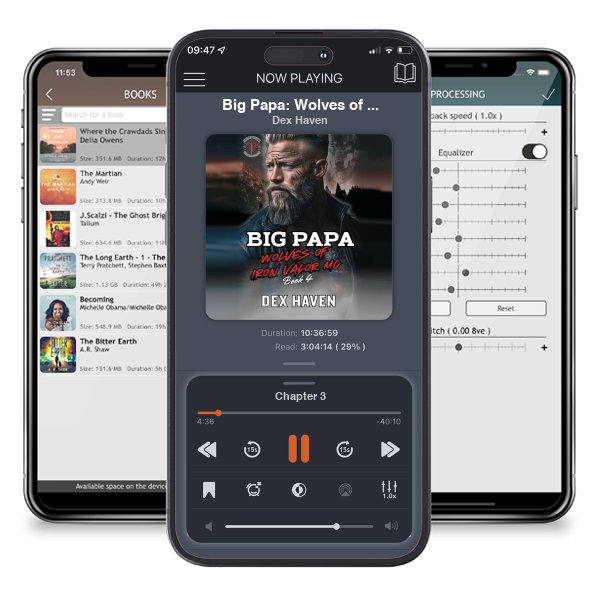Download fo free audiobook Big Papa: Wolves of Iron Valor Book 4 (Wolves of Iron Valor MC) by Dex Haven and listen anywhere on your iOS devices in the ListenBook app.