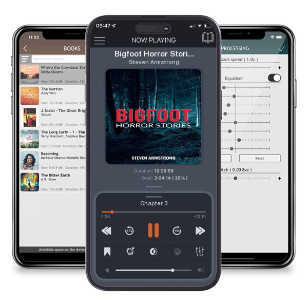 Download fo free audiobook Bigfoot Horror Stories by Steven Armstrong and listen anywhere on your iOS devices in the ListenBook app.